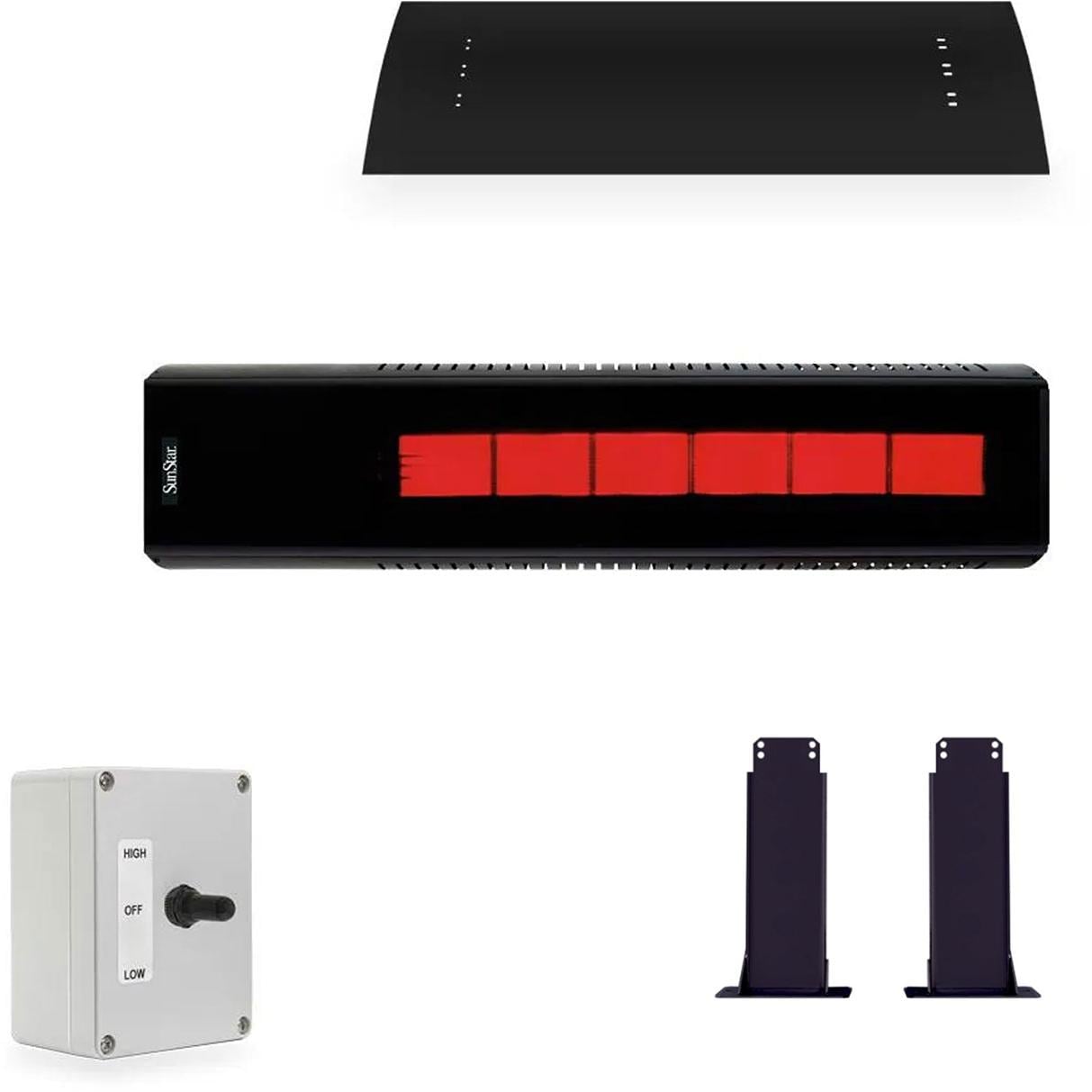 SunStar 48-Inch 35,000 BTU Gas Patio Heater w/ Fixed Mounting Kit, & Heat Shield N7 SGL0