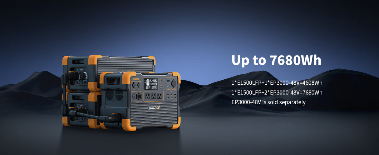 Pecron E1500 LFP Portable Power Station 2200W 1536Wh