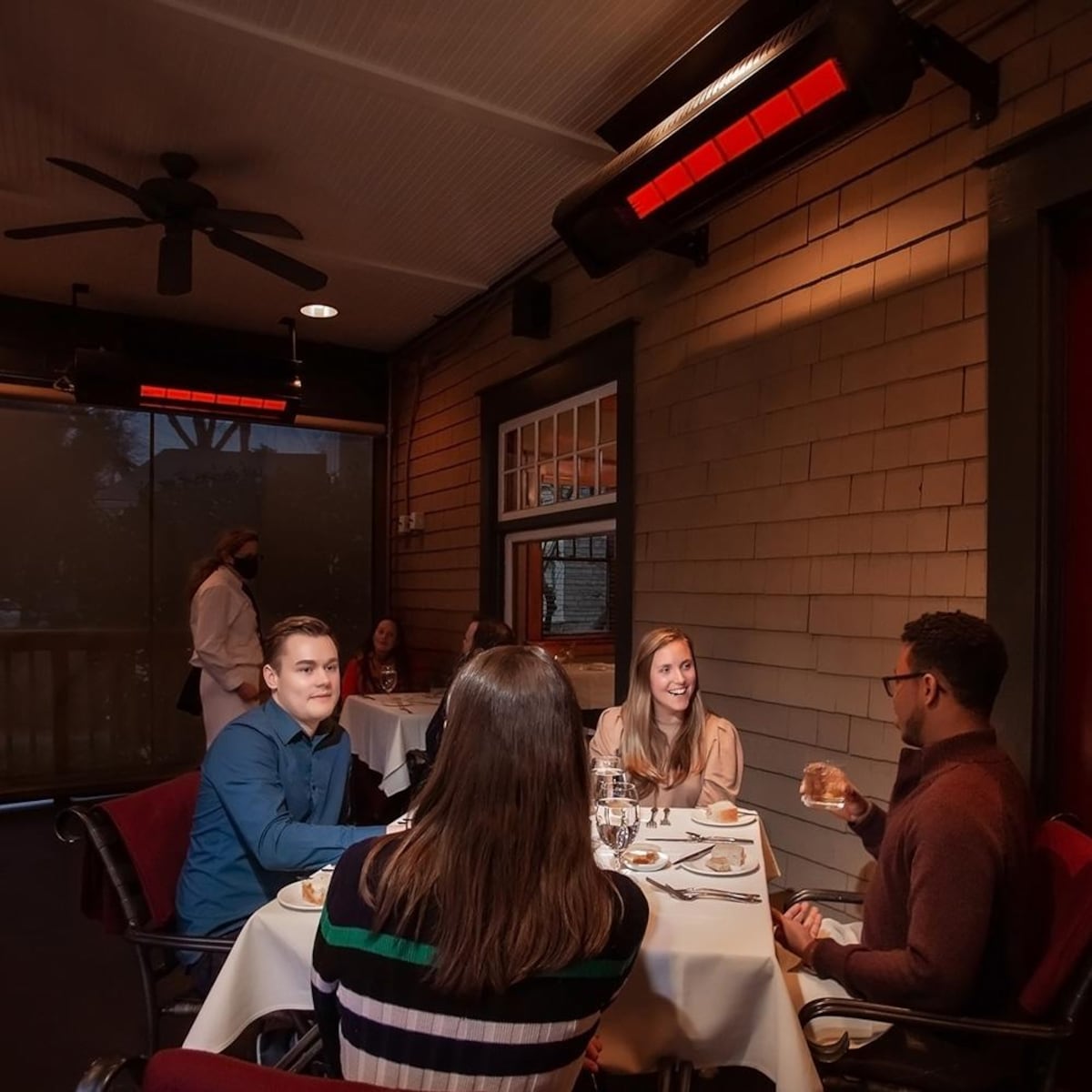 SunStar 48-Inch 35,000 BTU Gas Patio Heater w/ Fixed Mounting Kit, & Heat Shield N7 SGL0