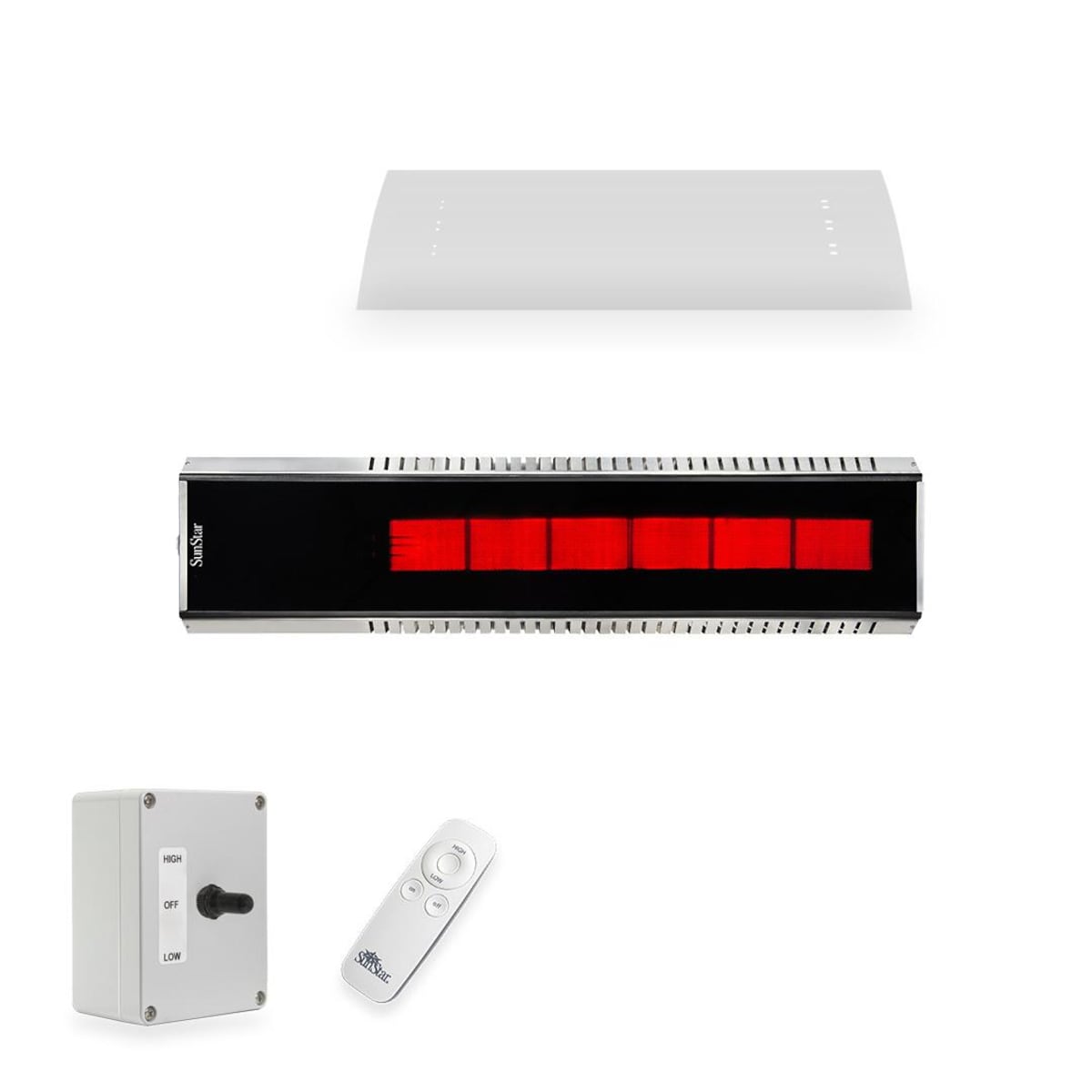 SunStar 48-Inch 35,000 BTU Gas Patio Heater w/ Fixed Mounting Kit, & Heat Shield N10 MGL0