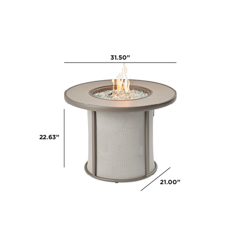 The Outdoor GreatRoom Company Stonefire Fire Pit w/Dora Grey Base - SF-32-GREY-K - Dimensions