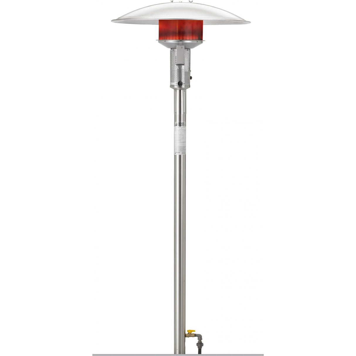Sunglo 50,000 BTU Natural Gas Post-Mount Patio Heater - Stainless Steel