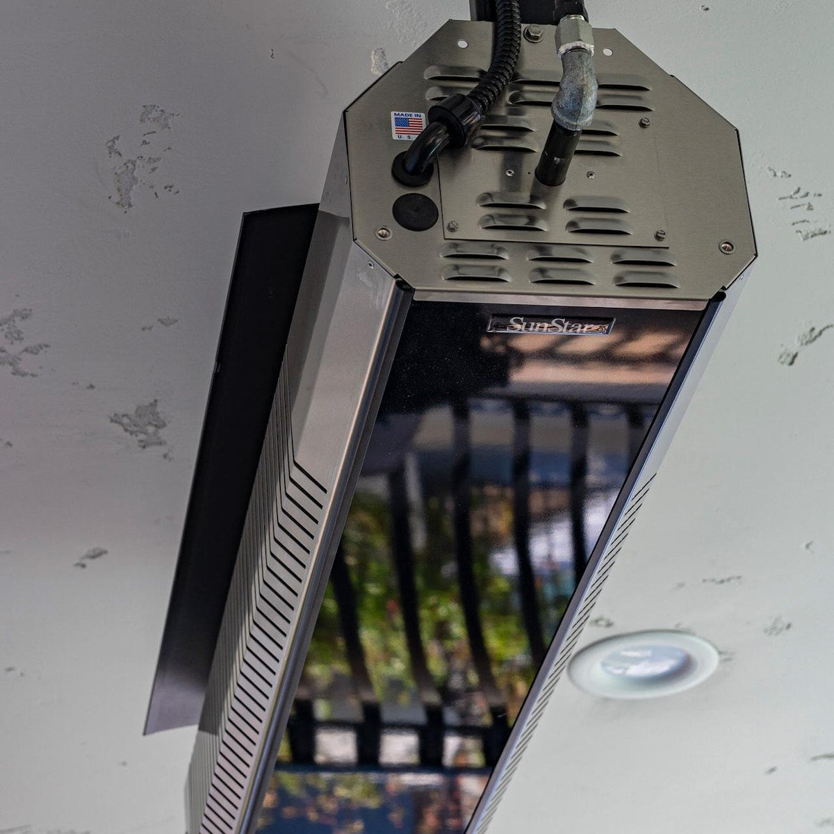 SunStar 48-Inch 35,000 BTU Gas Patio Heater w/ Fixed Mounting Kit, & Heat Shield N7 SGL0