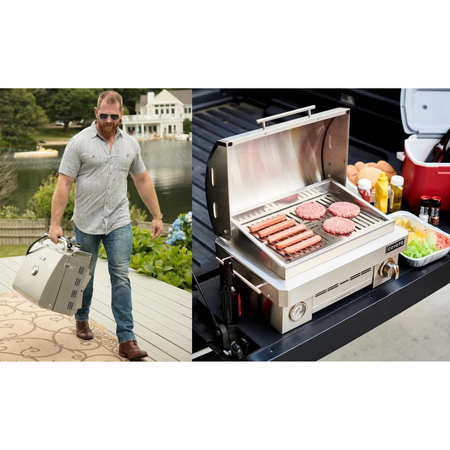 Premium portable grills from Flame Outdoors, compact and easy to move, perfect for picnics, tailgating, and camping.