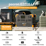 PECRON E2000LFP Portable Power Station | 2000W 1920Wh Expandable E2000 LFP