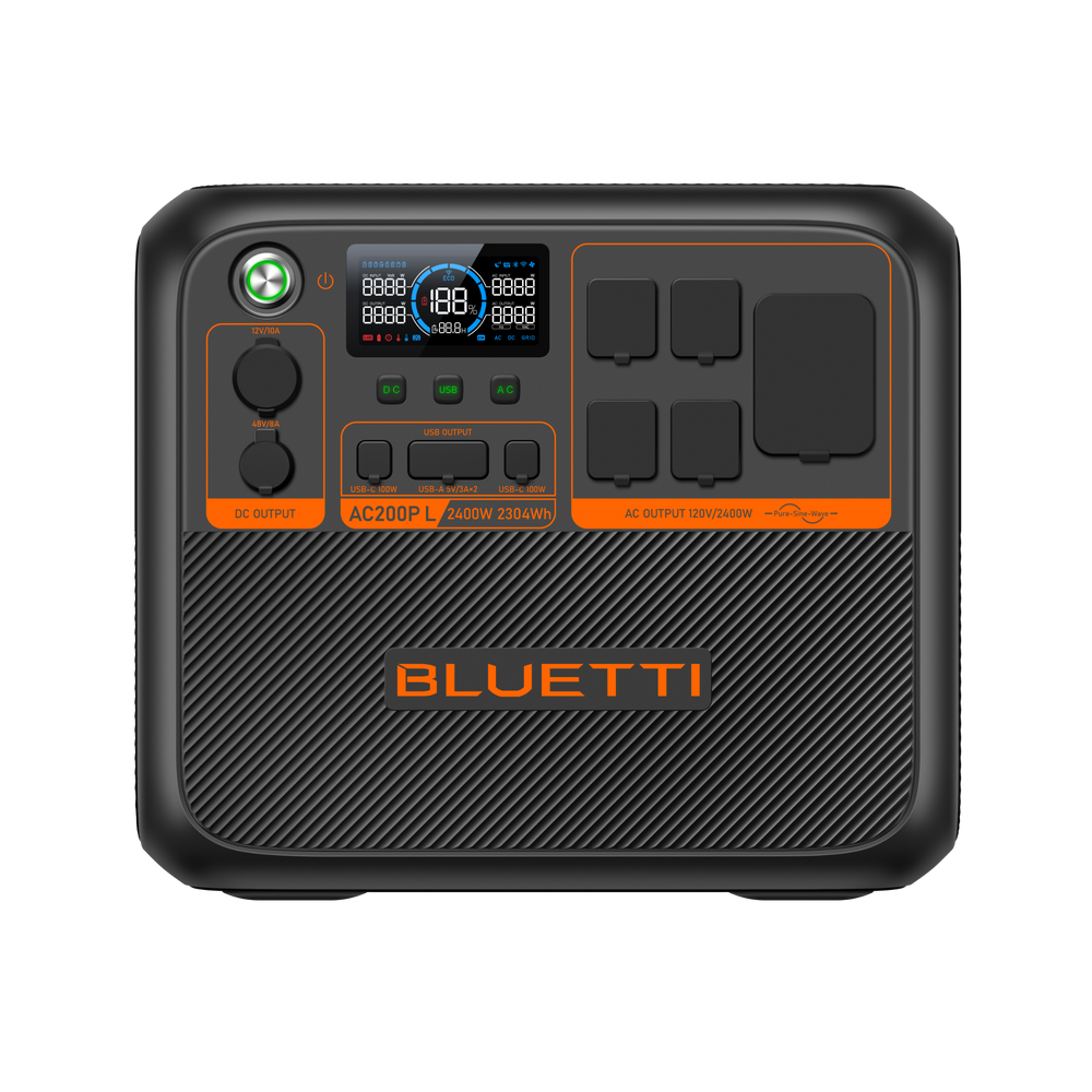 BLUETTI AC200P L Portable Power Station – 2,400W | 2,304Wh P-AC200PL-US-GY-BL-010