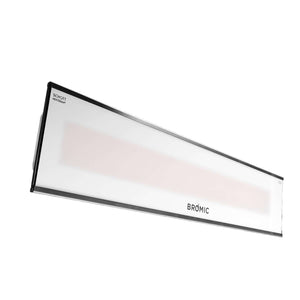 Bromic Platinum 2300W Smart-Heat Series II 240V Electric Patio Heater - Heater On - White - Angled View - Left