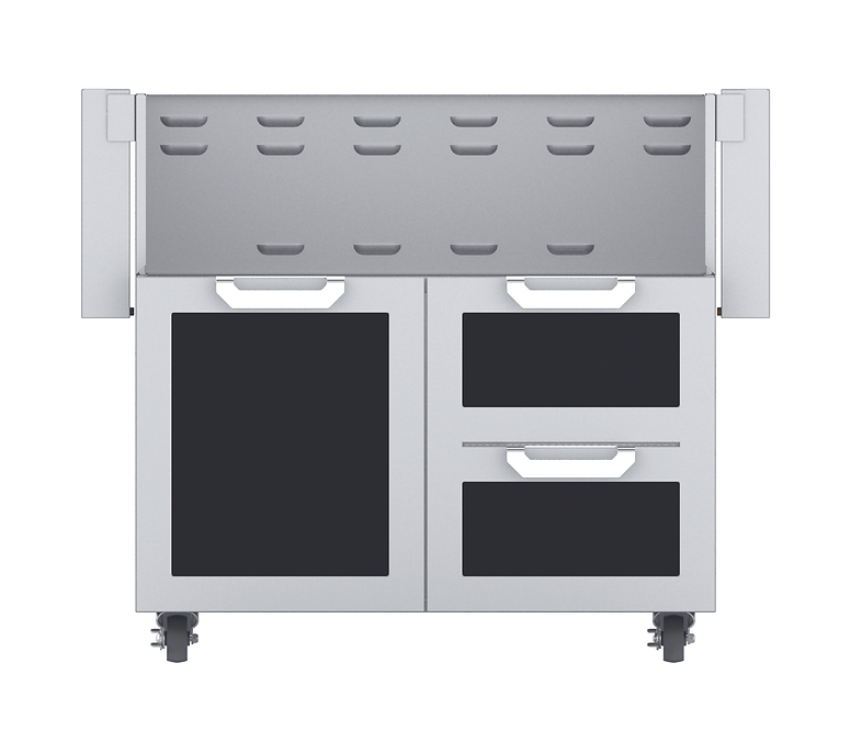 Hestan Double Drawer And Door Tower Cart For 36-Inch Gas Grill - GCR36-BK