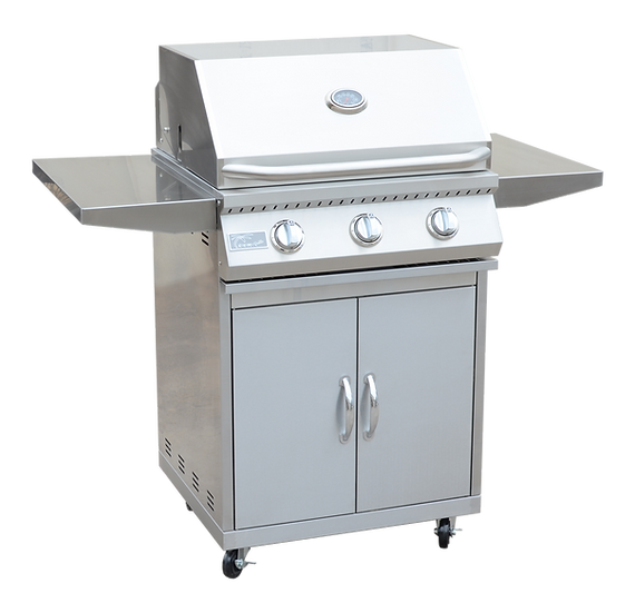 KoKoMo 3 Burner 26-Inch Grill - Stainless Steel - KO-BAK3BG-NG + KO-BAK3BG-C