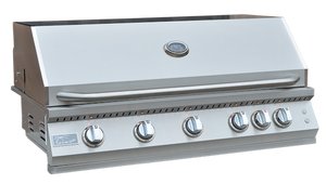 Professional 5 Burner 40 Inch Grill - KoKoMo Grills - With Lights & Locking Casters - KO-BAK4BG-PRO-NG + KO-BAK5BG-C