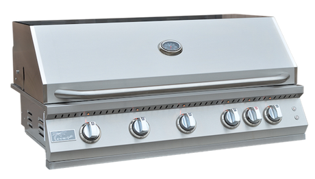 Professional 5 Burner 40 Inch Grill - KoKoMo Grills - With Lights & Locking Casters - KO-BAK4BG-PRO-NG + KO-BAK5BG-C