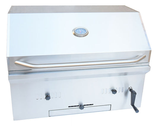 KoKoMo 32 Inch Charcoal Grill - Built-In Stainless Steel