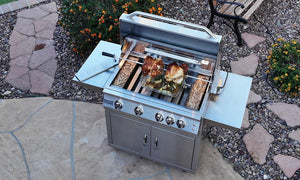 KoKoMo 4 Burner Professional Grill - 32 Inch Built-In/Freestanding - KO-BAK4BG-PRO-NG + KO-BAK4BG-C