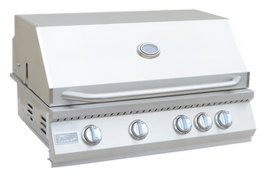 KoKoMo 4 Burner Grill - 32 Inch Stainless Steel Built-In/Freestanding - KO-BAK4BG-NG + KO-BAK4BG-C