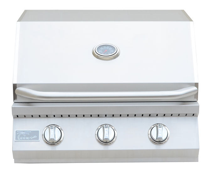 KoKoMo 3 Burner 26-Inch Grill - Stainless Steel - KO-BAK3BG-NG + KO-BAK3BG-C