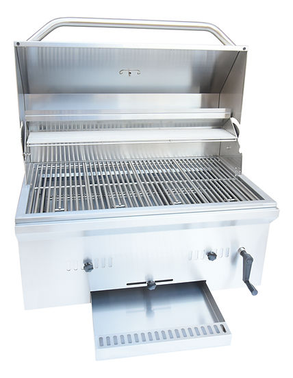 KoKoMo 32 Inch Charcoal Grill - Built-In Stainless Steel - KO-CHAR32