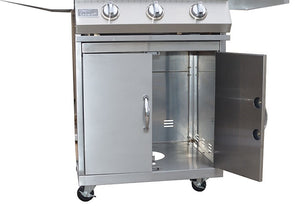 KoKoMo 3 Burner 26-Inch Grill - Stainless Steel - KO-BAK3BG-NG + KO-BAK3BG-C