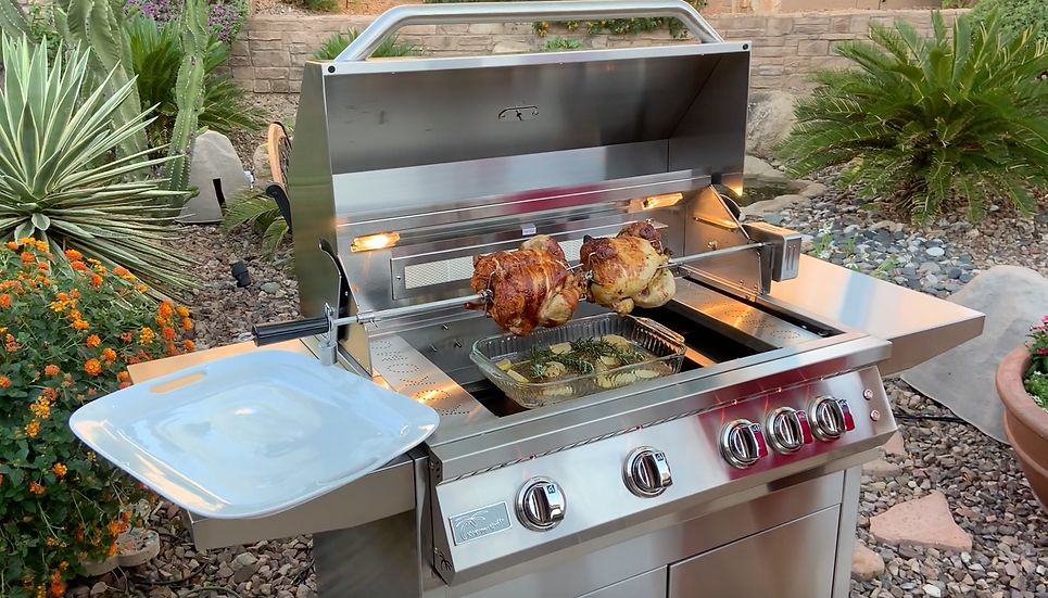 KoKoMo 4 Burner Professional Grill - 32 Inch Built-In/Freestanding - KO-BAK4BG-PRO-NG + KO-BAK4BG-C
