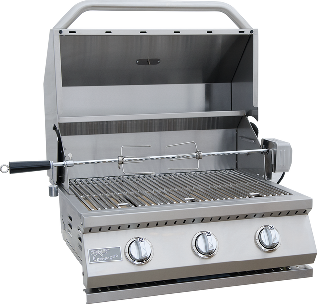 KoKoMo 3 Burner 26-Inch Grill - Stainless Steel - KO-BAK3BG-NG + KO-BAK3BG-C