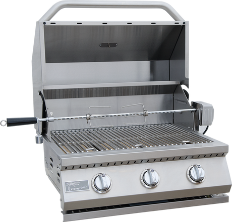 KoKoMo 3 Burner 26-Inch Grill - Stainless Steel - KO-BAK3BG-NG + KO-BAK3BG-C