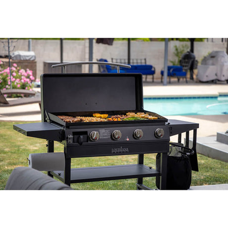 Louisiana Grills Founders Series 4-Burner Gas Griddle - 41099 - Open View In Use