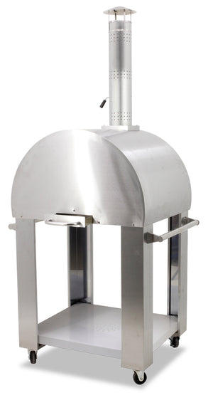 Omcan 32″ Stainless Steel Wood Burning Pizza Oven - 43113