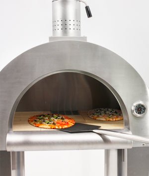 Omcan 32″ Stainless Steel Wood Burning Pizza Oven - 43113