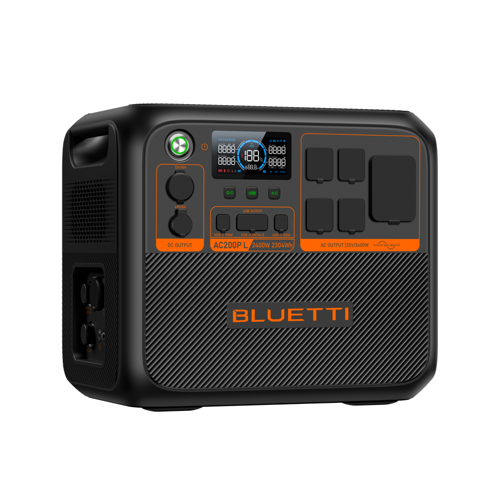 BLUETTI AC200P L Portable Power Station – 2,400W | 2,304Wh P-AC200PL-US-GY-BL-010