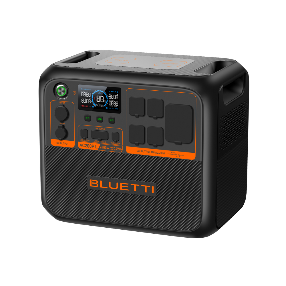 BLUETTI AC200P L Portable Power Station – 2,400W | 2,304Wh P-AC200PL-US-GY-BL-010