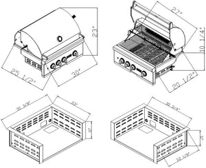 Coyote 30 Inch Gas Grill C2SL30NG