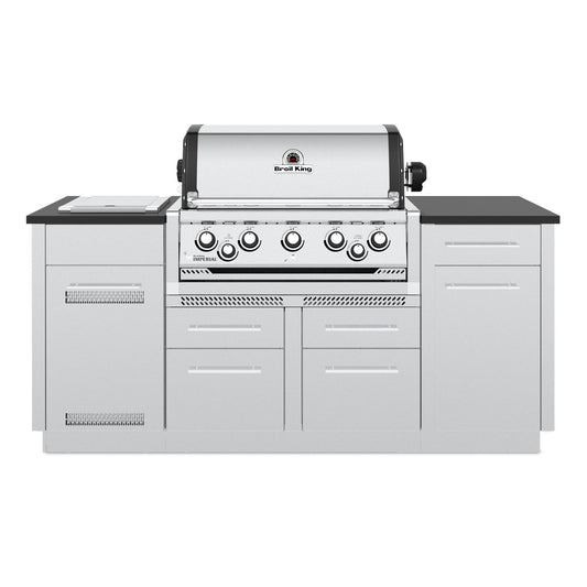 Broil King Imperial S 590i 5-Burner Gas Grill Center With Rotisserie & Side Burner - Stainless Steel