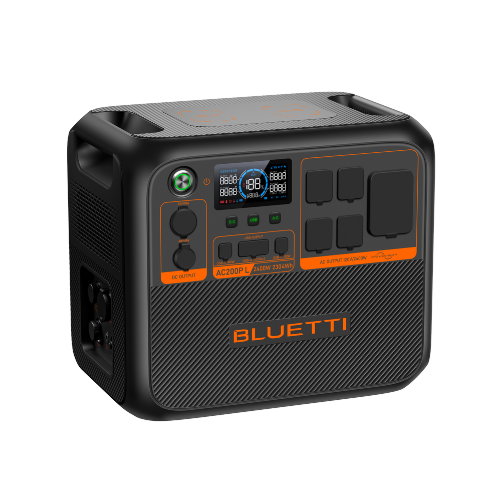 BLUETTI AC200P L Portable Power Station – 2,400W | 2,304Wh P-AC200PL-US-GY-BL-010