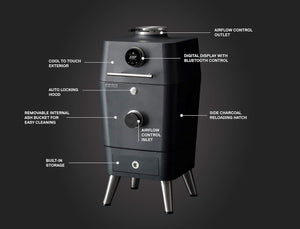 Kamado Charcoal Grill Everdure by Heston 4K with Electric Ignition HBCE4KBUS