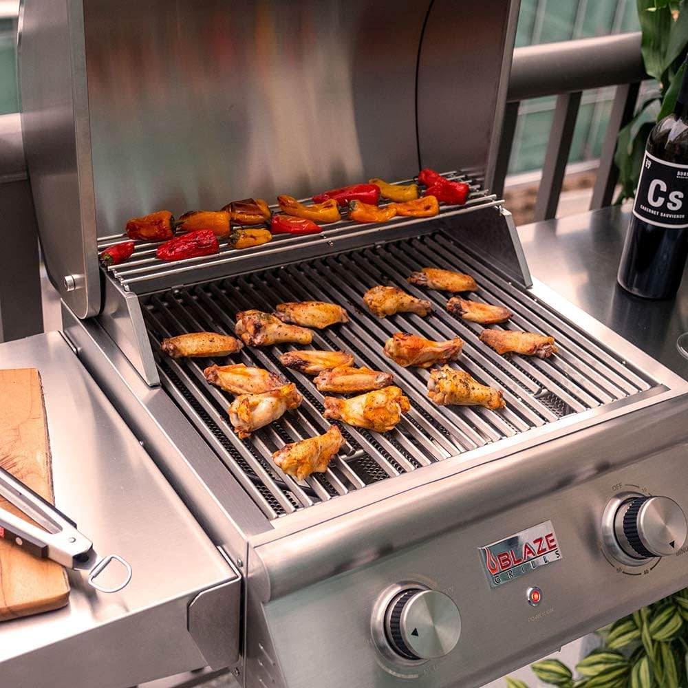 Blaze 21-Inch Electric Grill, 1500 Watt, Stainless Steel - BLZ-ELEC-21 BLZ-ELEC-21 + BLZ-ELEC21-BASE