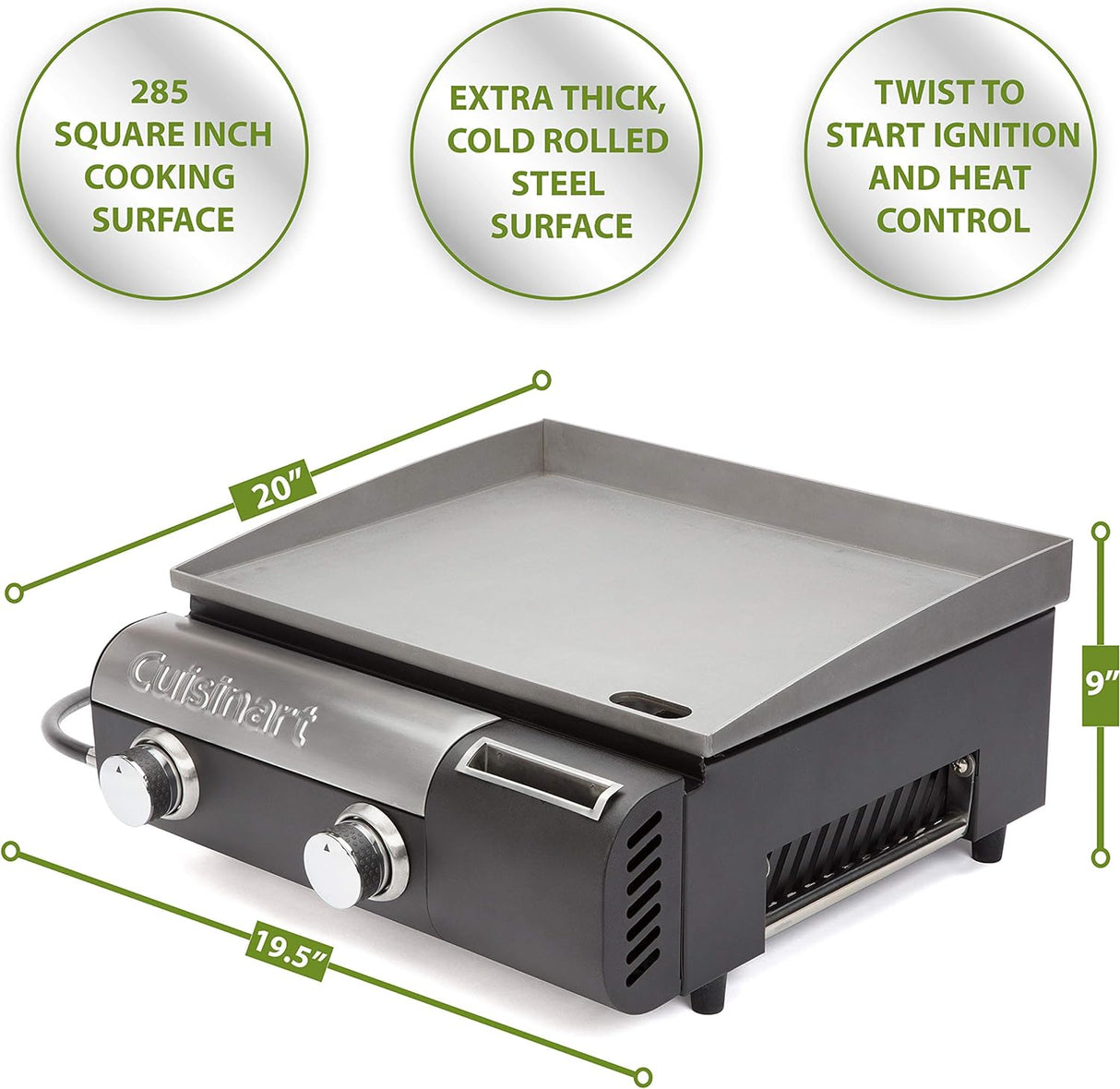 Cuisinart CGG-501 Gourmet Gas Griddle, Two-Burner - CGG-501