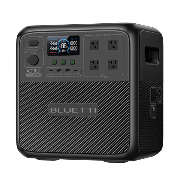 BLUETTI AC180T Portable Power Station – 1,800W, 1,433Wh Capacity P-AC180T-US-GY-BL-010