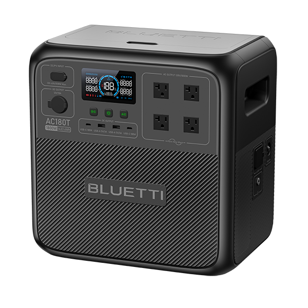 BLUETTI AC180T Portable Power Station – 1,800W, 1,433Wh Capacity P-AC180T-US-GY-BL-010