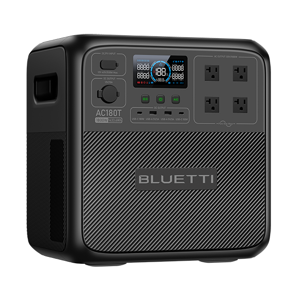 BLUETTI AC180T Portable Power Station – 1,800W, 1,433Wh Capacity P-AC180T-US-GY-BL-010