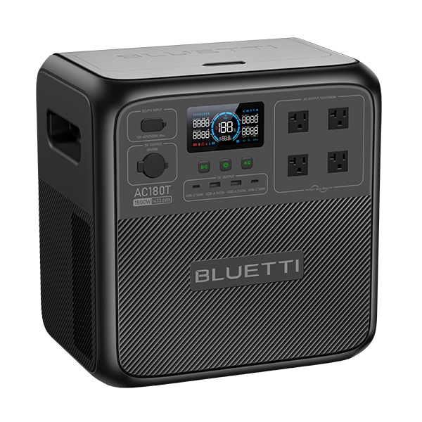 BLUETTI AC180T Portable Power Station – 1,800W, 1,433Wh Capacity P-AC180T-US-GY-BL-010