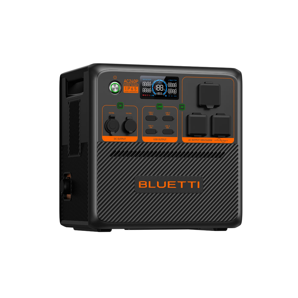 BLUETTI AC240P Portable Power Station – 2,400W Power, 1,843Wh Capacity P-AC240P-US-GY-BL-010