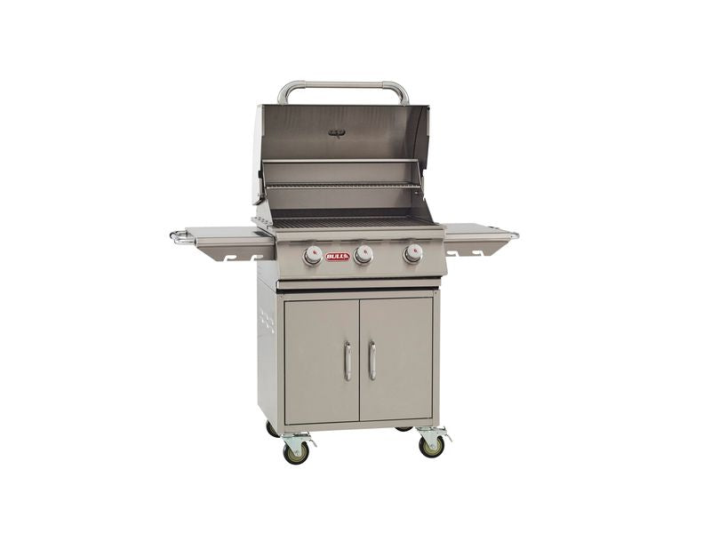 Steer 3 Burner Grill, Bull Grills - Stainless Steel, 60,000 BTU, 900 Sq. In. Cooking Area - 69009