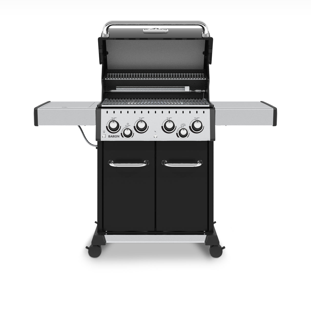 Broil King Baron 490 PRO Freestanding Grill, 4-Burner w/Side Burner & Rotisserie - BK875247