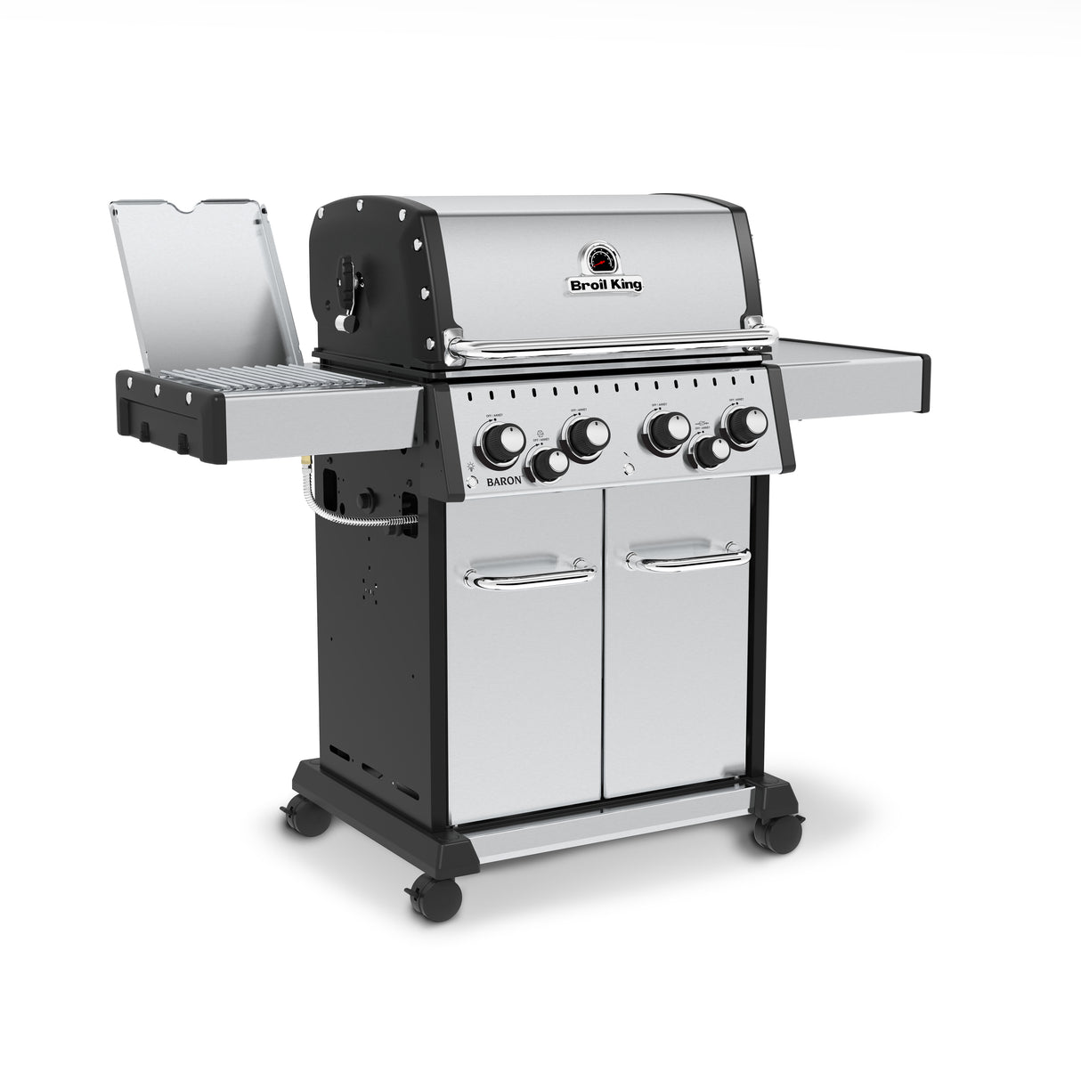 Broil King Baron S 490 PRO IR 4-Burner Freestanding Grill, w/Rotisserie & Infrared Side Burner - BK875947