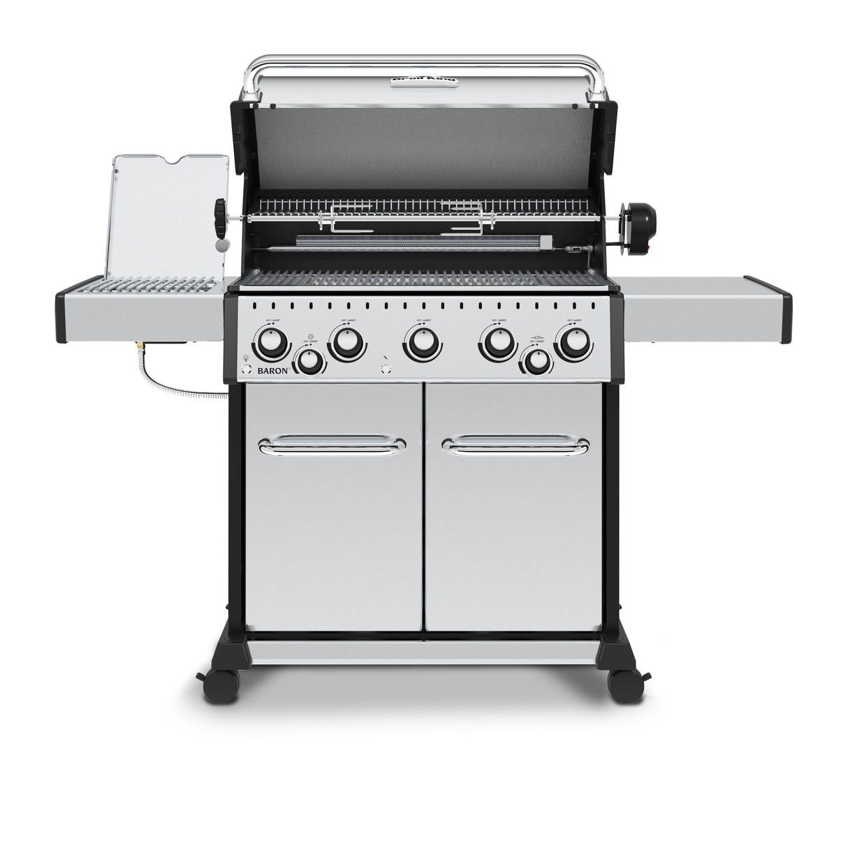 Broil King Baron S 590 PRO IR 5-Burner Grill, w/Rotisserie & Infrared Side Burner - BK876947