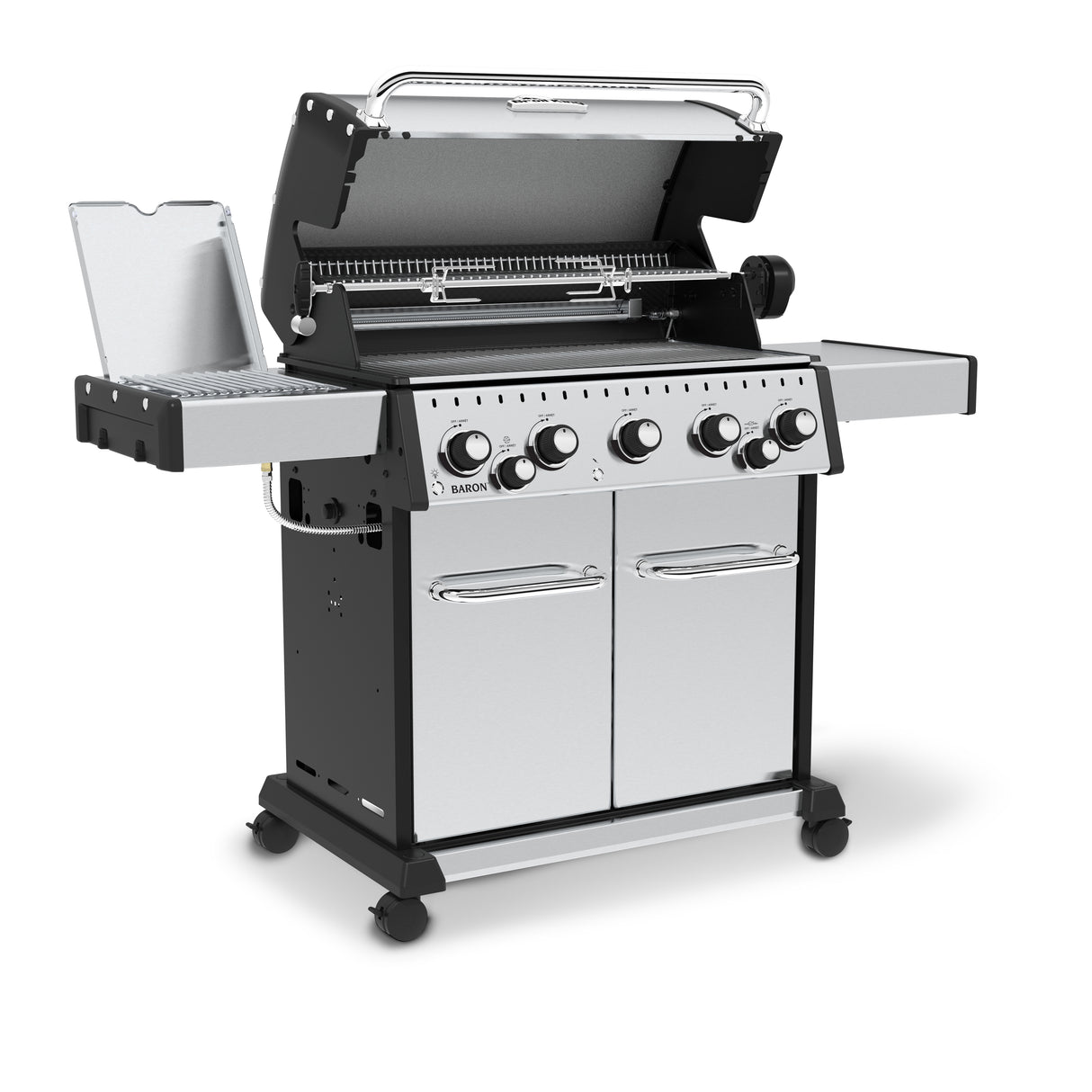 Broil King Baron S 590 PRO IR 5-Burner Grill, w/Rotisserie & Infrared Side Burner - BK876947