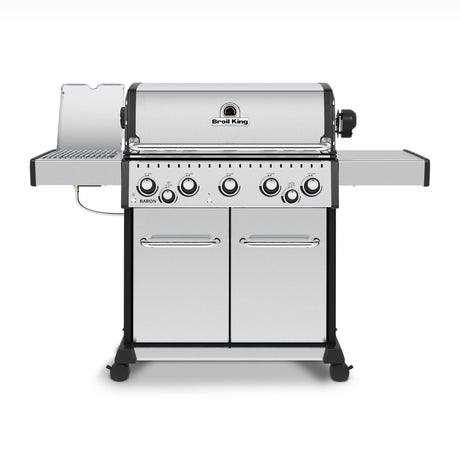 Broil King Baron S 590 PRO IR 5-Burner Grill, w/Rotisserie & Infrared Side Burner - BK876947