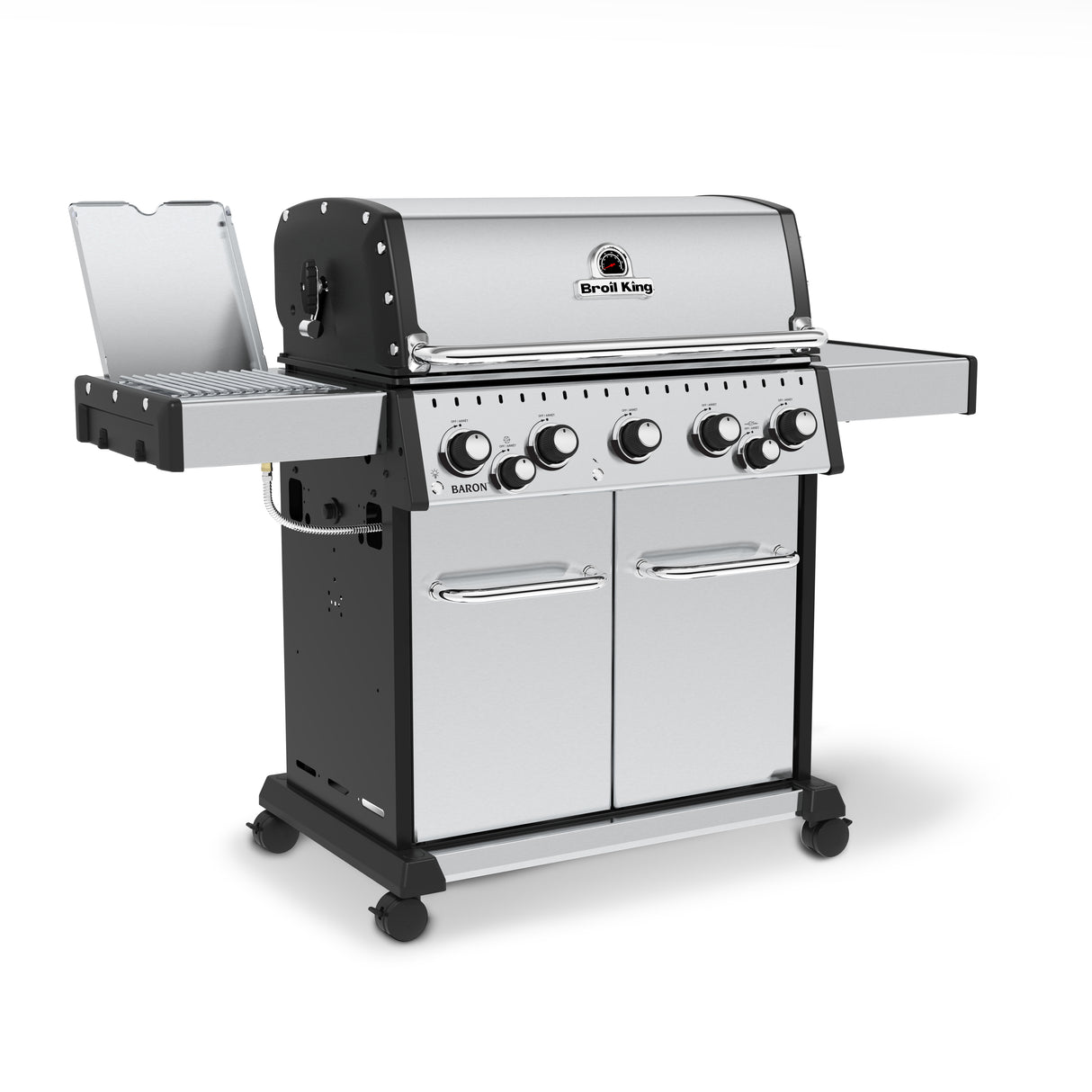 Broil King Baron S 590 PRO IR 5-Burner Grill, w/Rotisserie & Infrared Side Burner - BK876947