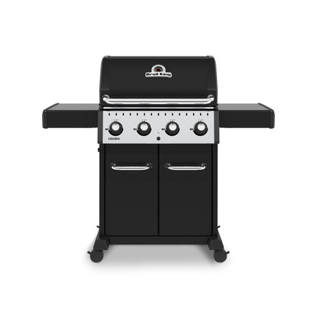 Broil King Crown S 420 4-Burner Freestanding Grill with Side Shelves - BK865257