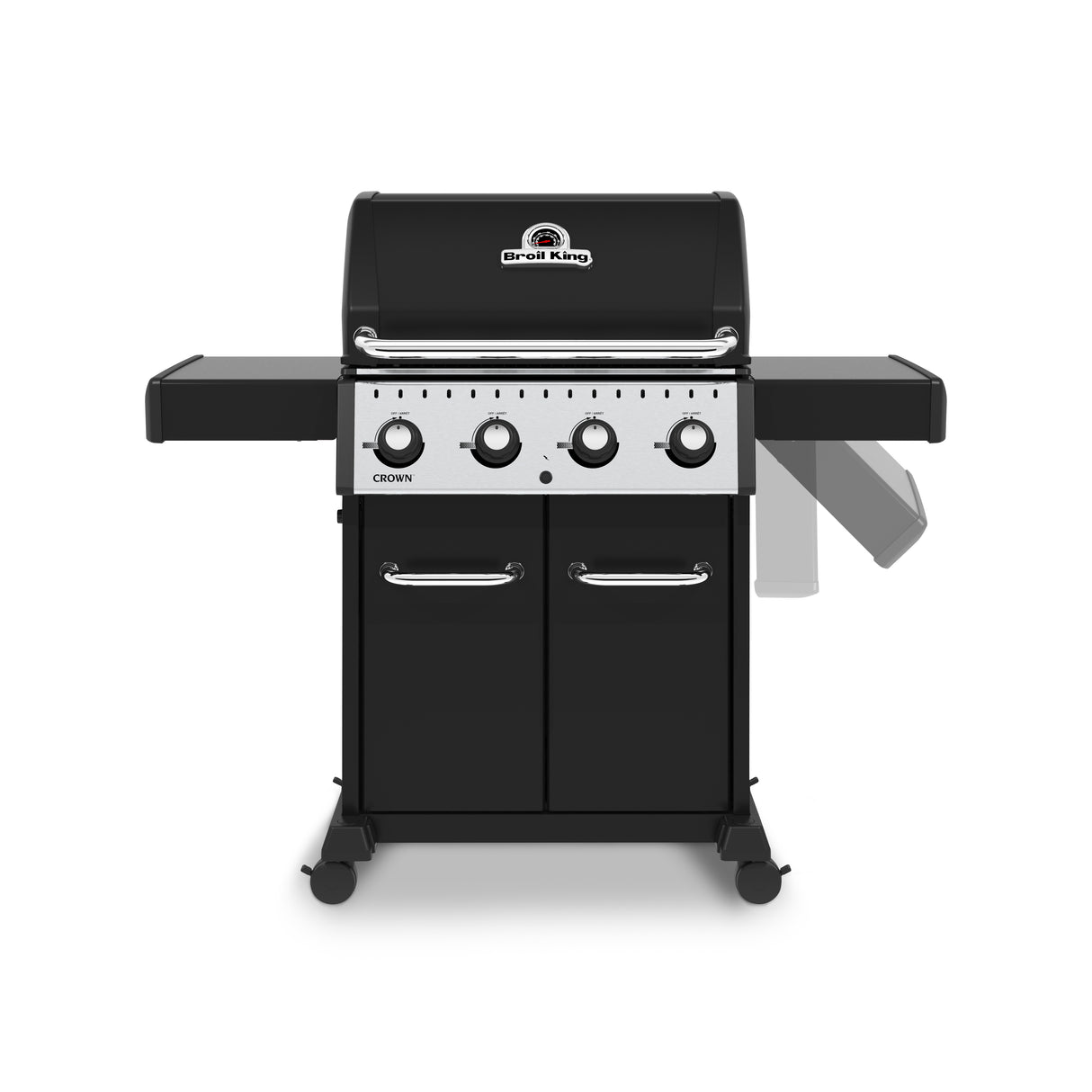 Broil King Crown S 420 4-Burner Freestanding Grill with Side Shelves - BK865257