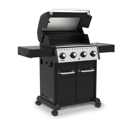 Broil King Crown S 420 4-Burner Freestanding Grill with Side Shelves - BK865257